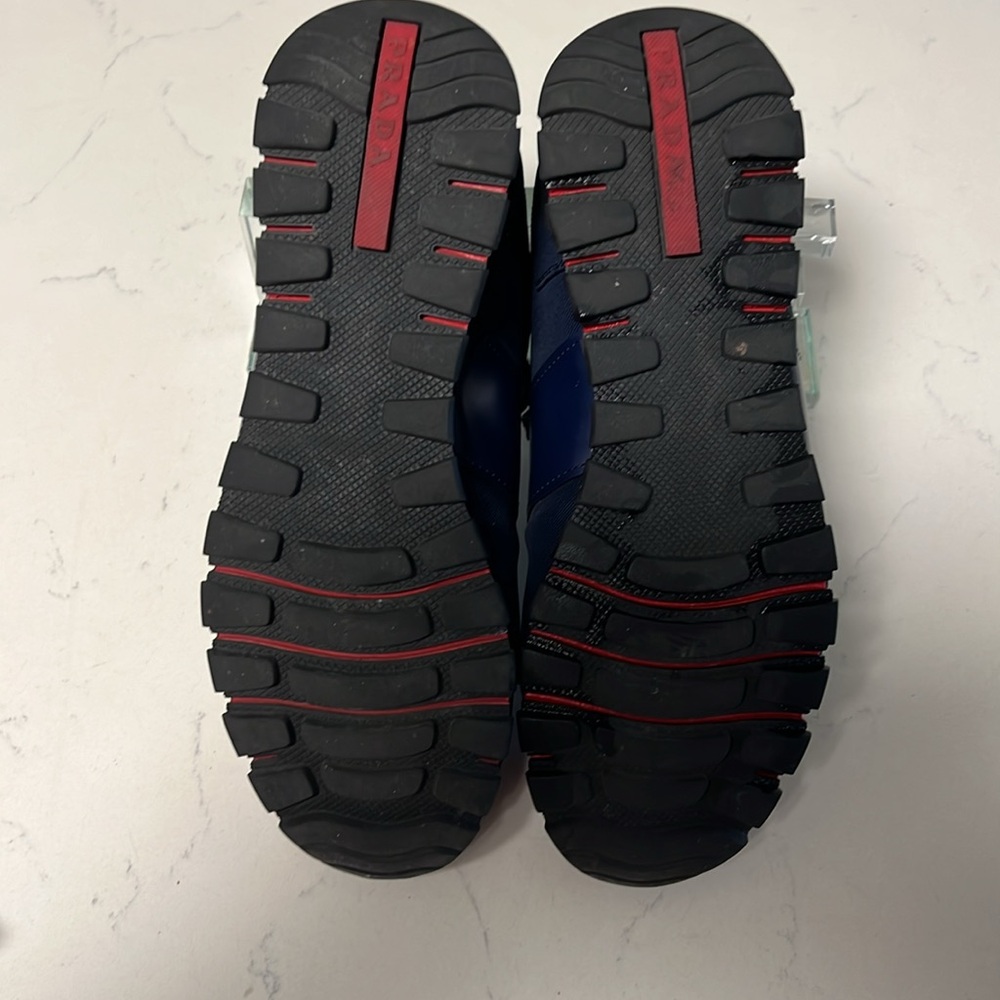 Prada Navy blue sneakers size 9 used no box - Picture 4 of 7